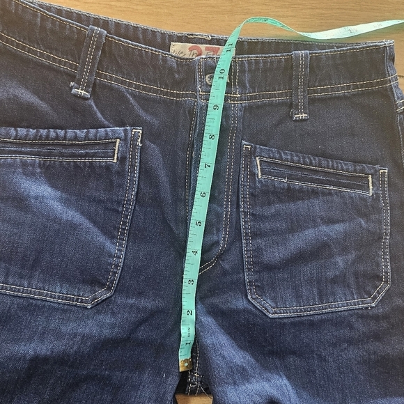 We The Free Jeans Women’s Button Fly Dark Blue Jeans - Picture 6 of 8